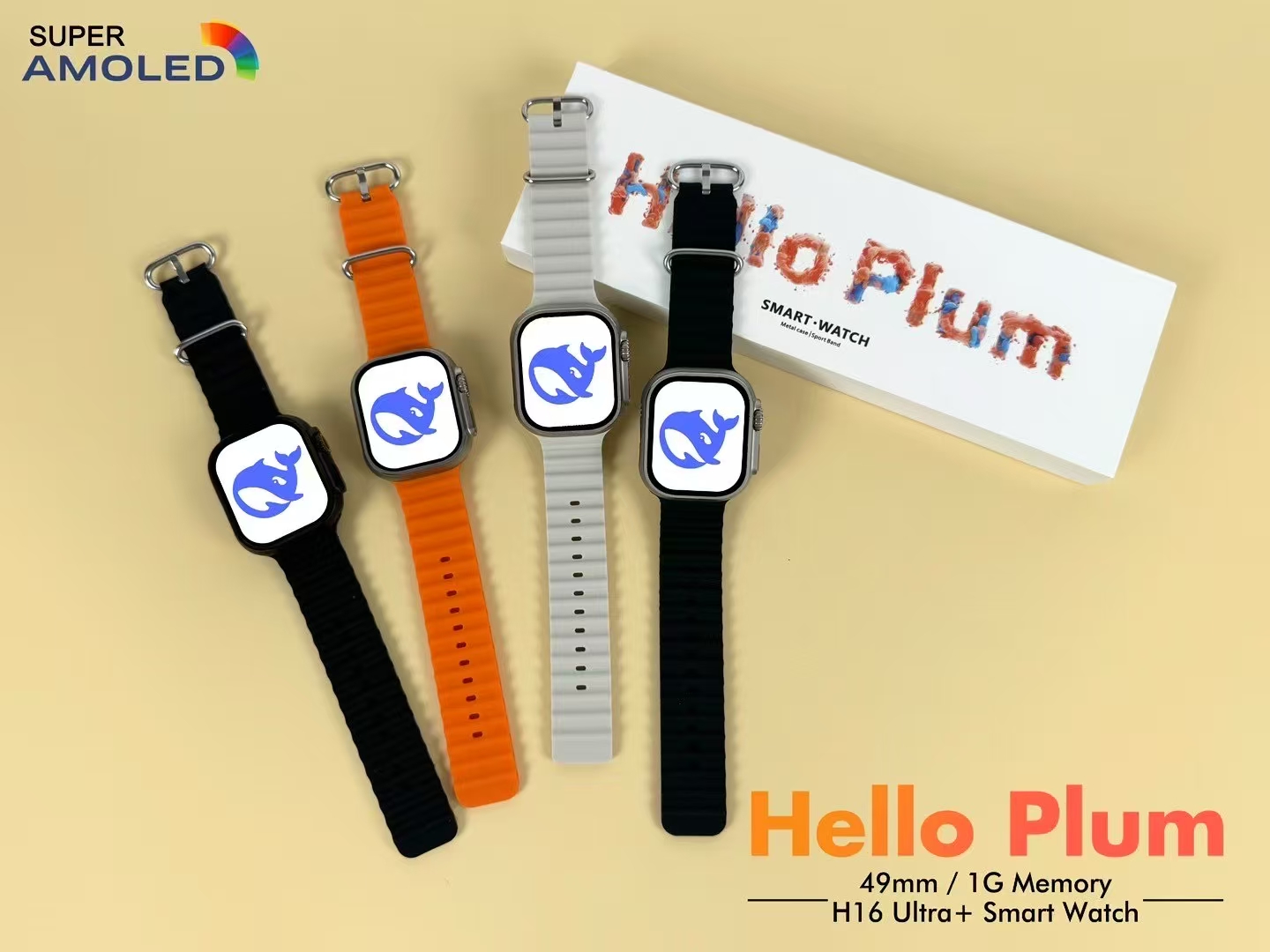 Hello 16 Ultra +Plus Smart Watch Ultra 3 Men 49mm Compass Smartwatch ...