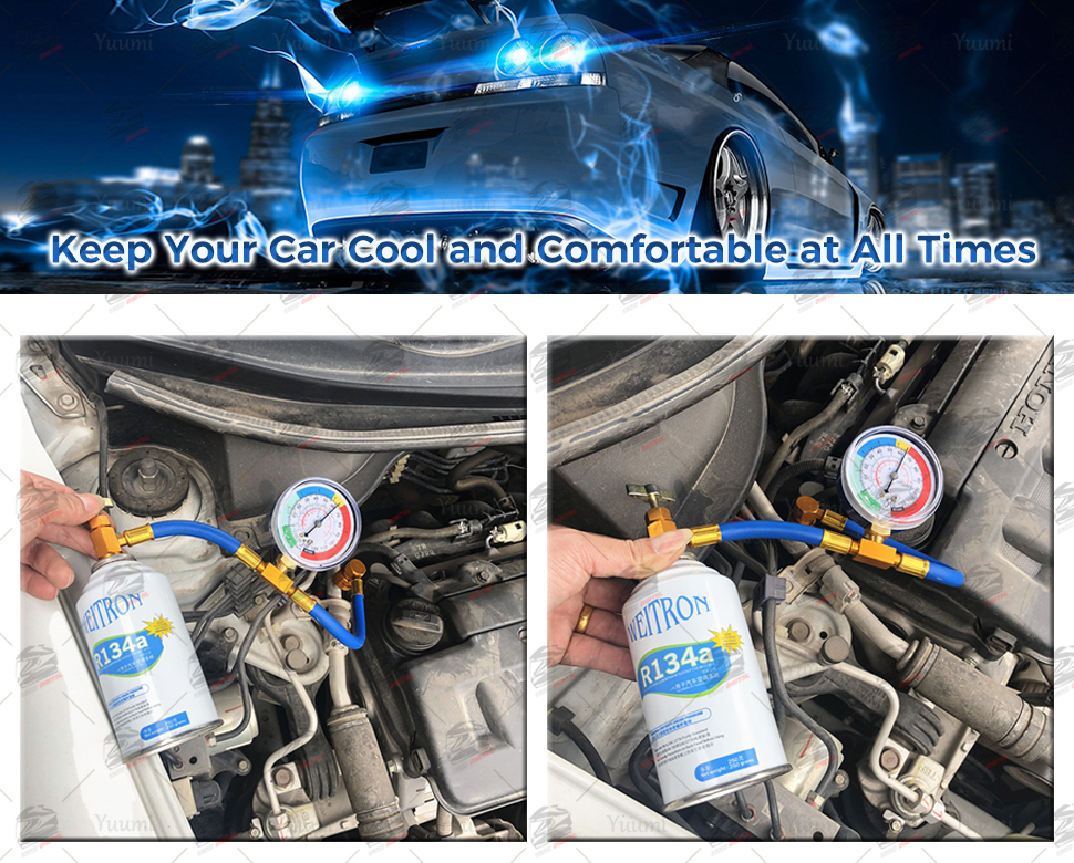EU interface R134A Refrigerant Air Conditioning Car AC Charging Hose ...