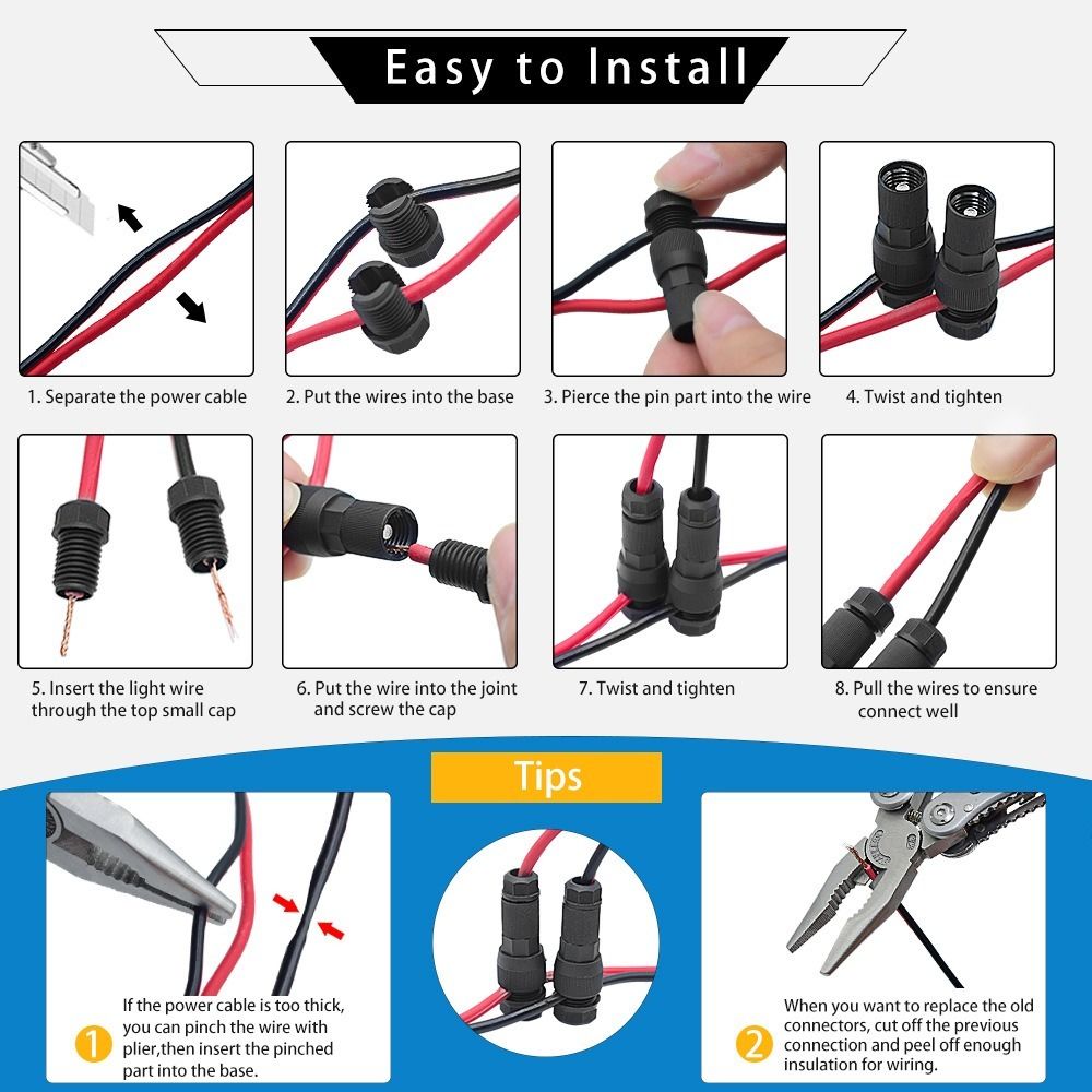 CORSAKI Fastlock Piercing Connector, Waterproof With Piercing Type ...