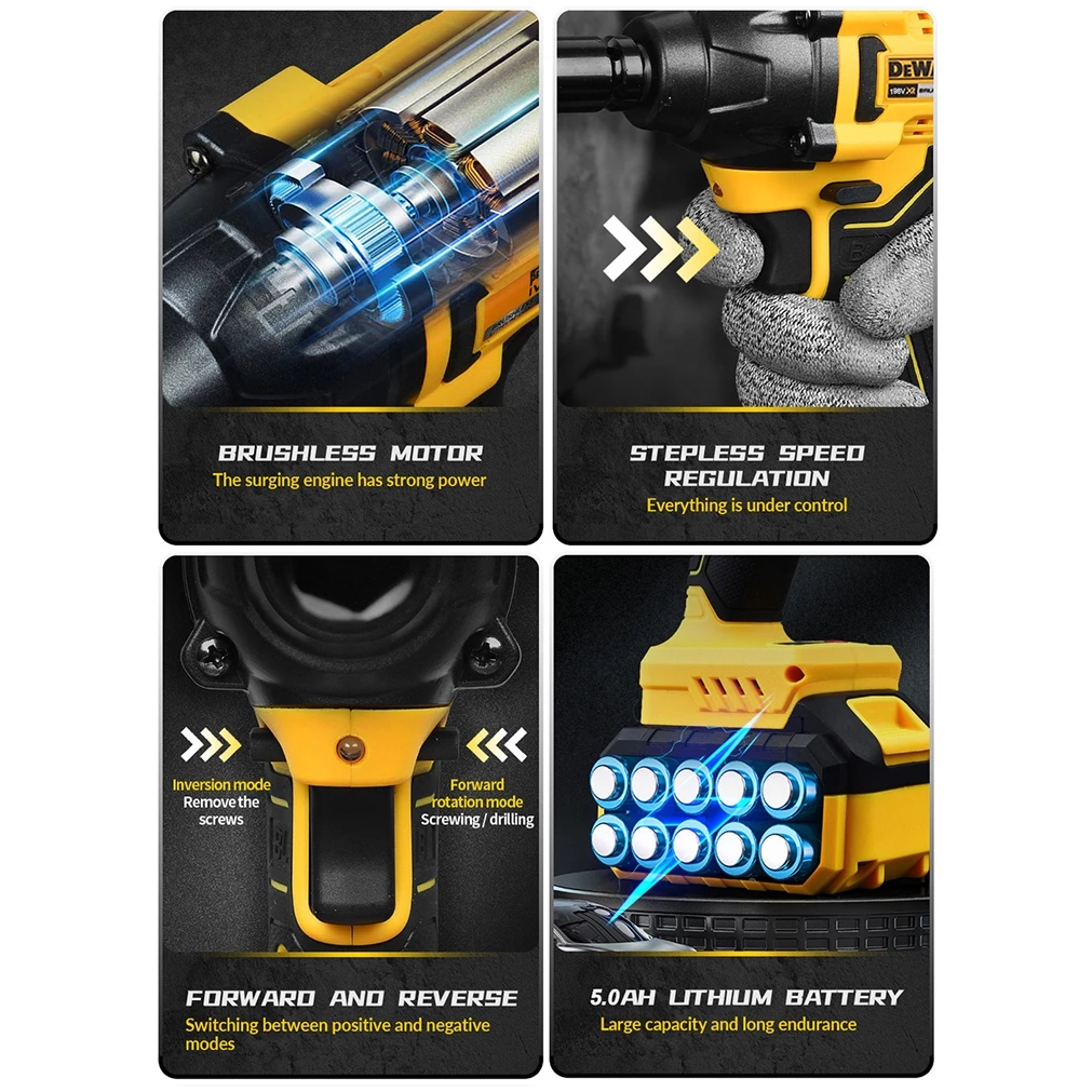 Impact Wrench Heavy Duty Rechargeable Original With Charger Cordless ...