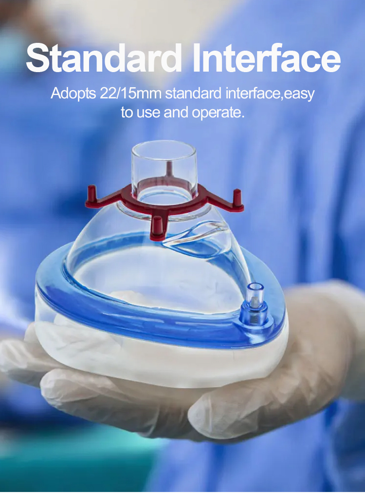 Canack PVC Immersion Anesthesia Mask Disposable For Adult Child Simple ...