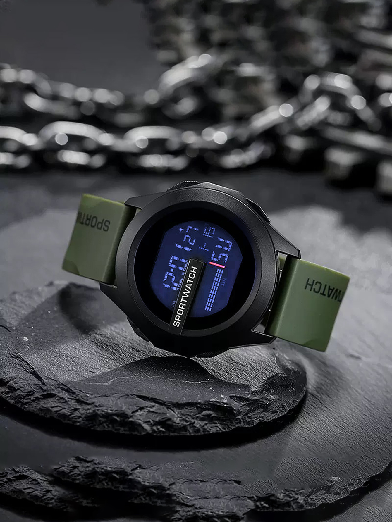 Men watch Pro Series Surf Watch, Saltwater-Proof Digital Dial Rubber ...