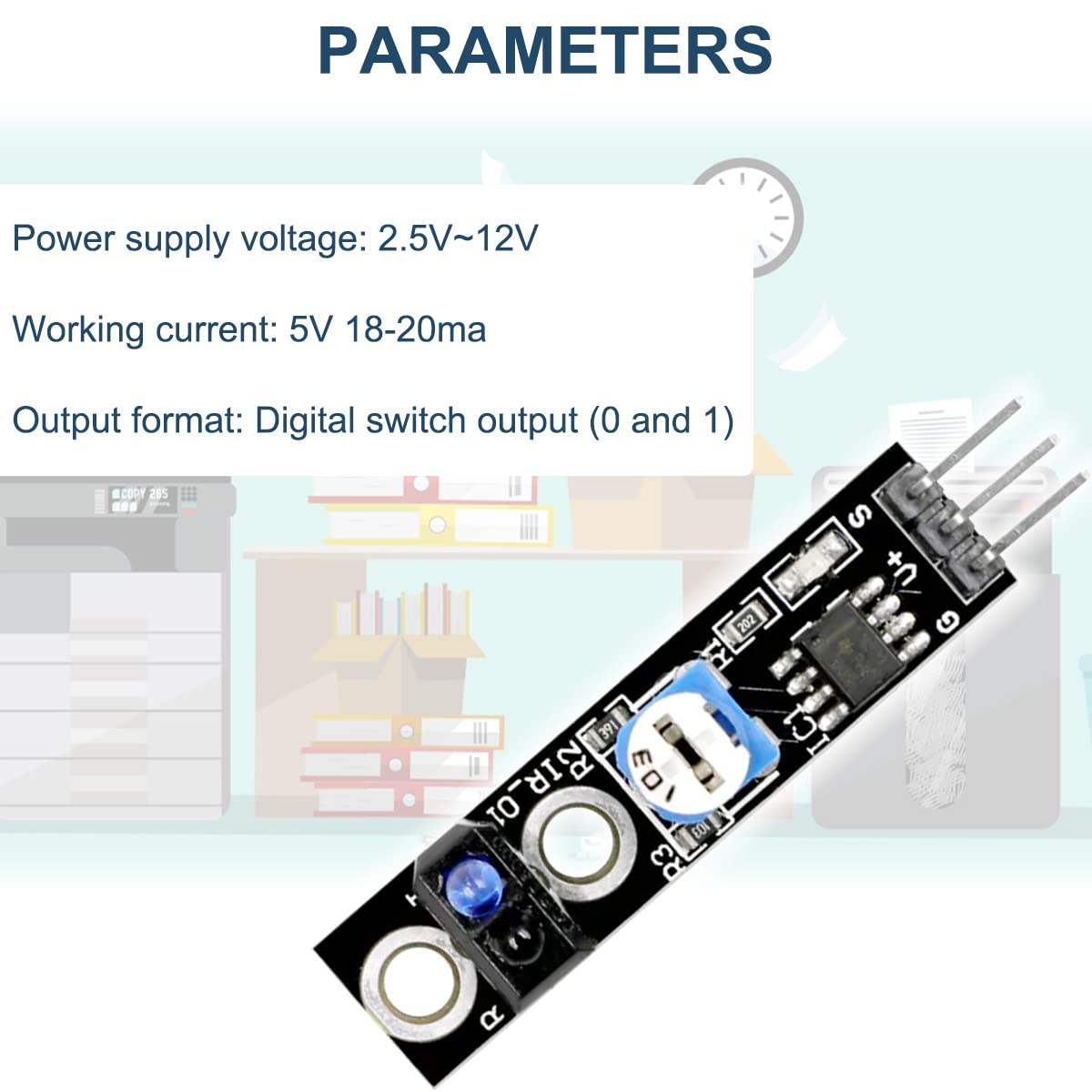 LAFVIN Line Tracking Sensor TCRT5000 Reflective Optoelectronic Switch ...