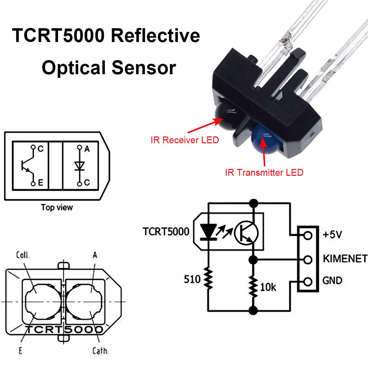 LAFVIN Line Tracking Sensor TCRT5000 Reflective Optoelectronic Switch ...