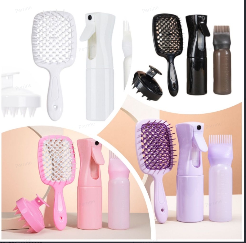 Hair Maintenance Set 4-Piece – Cleansing Comb, Pressurized Mist Bottle ...