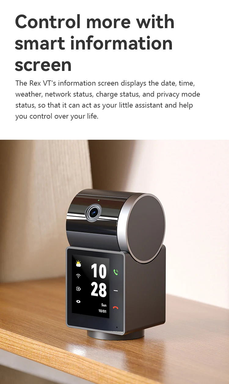 V380 PRO REX VT Touch Display Screen Smart CCTV Camera Indoor PTZ ...
