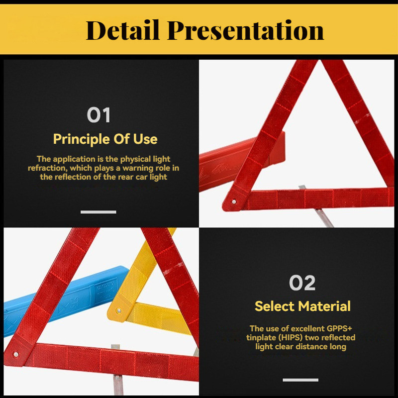 Foldable Metal Bracket for Reflective Triangle Emergency Early Warning ...