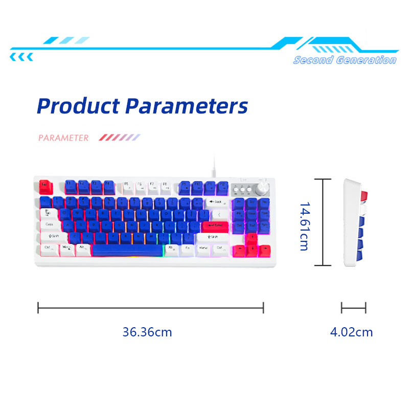 Zeus ZK-187 87-key wired keyboard adopts key-wire separation design ...