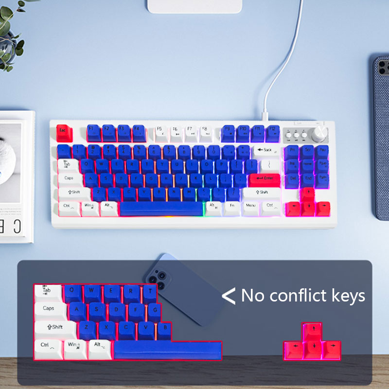 Zeus ZK-187 87-key wired keyboard adopts key-wire separation design ...