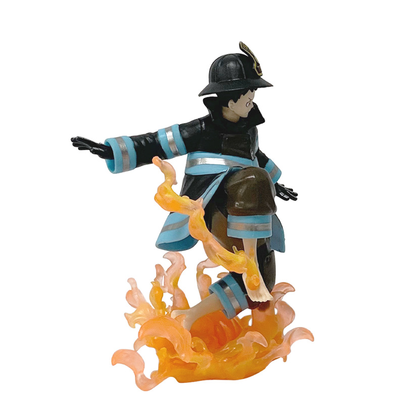 16cm Japan Fire Force Anime Figure Shinra Kusakabe Flame Special Effect ...