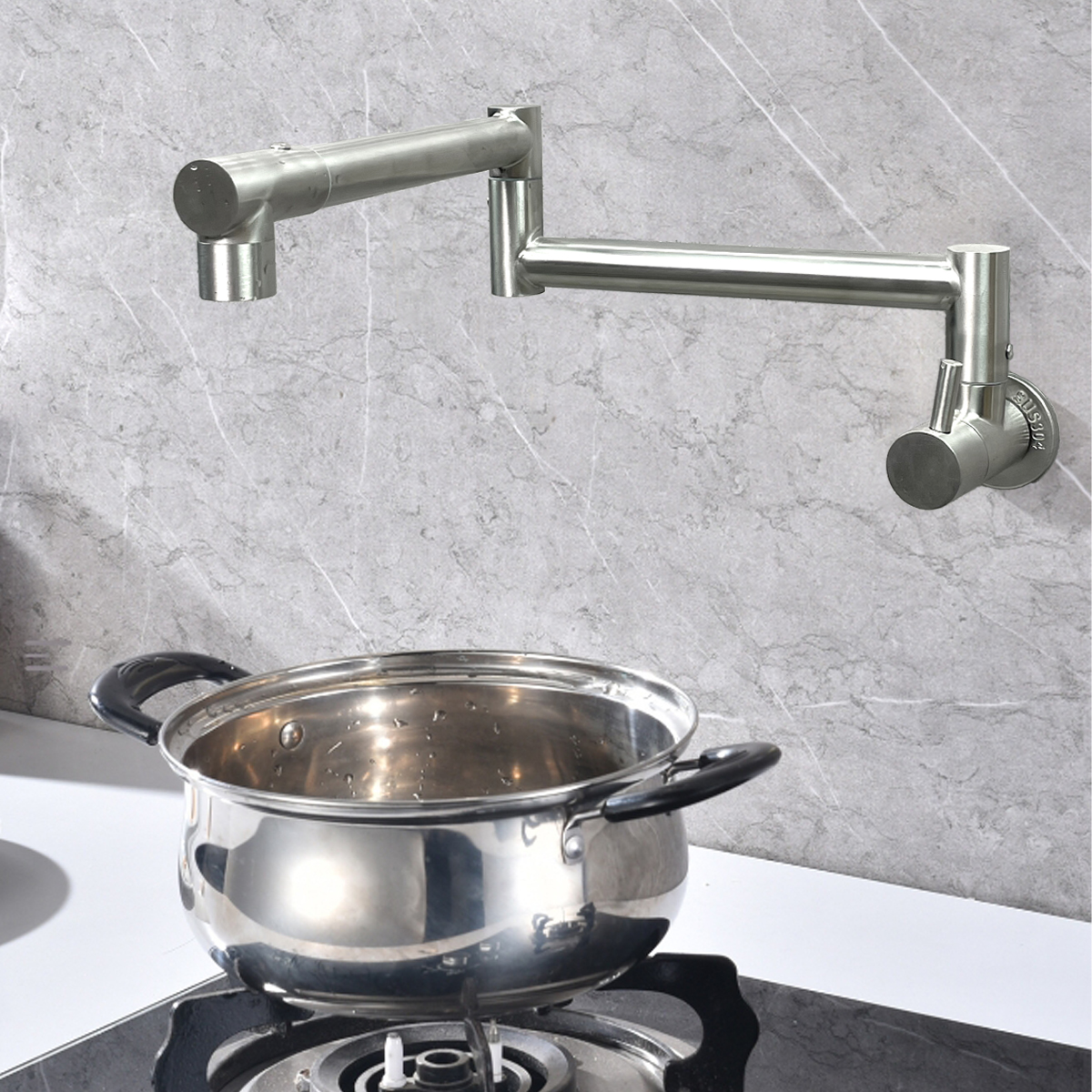 Baokemo Folding Wall Mounted Faucet 304 Stainless Steel Universal ...