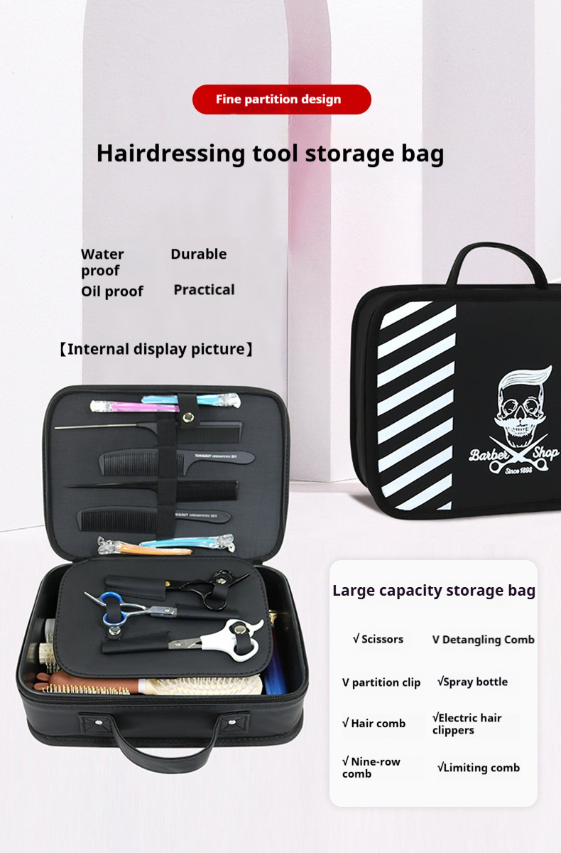Salon Haridressing Bag Barber Haircut Scissor Bag Multi-Function ...