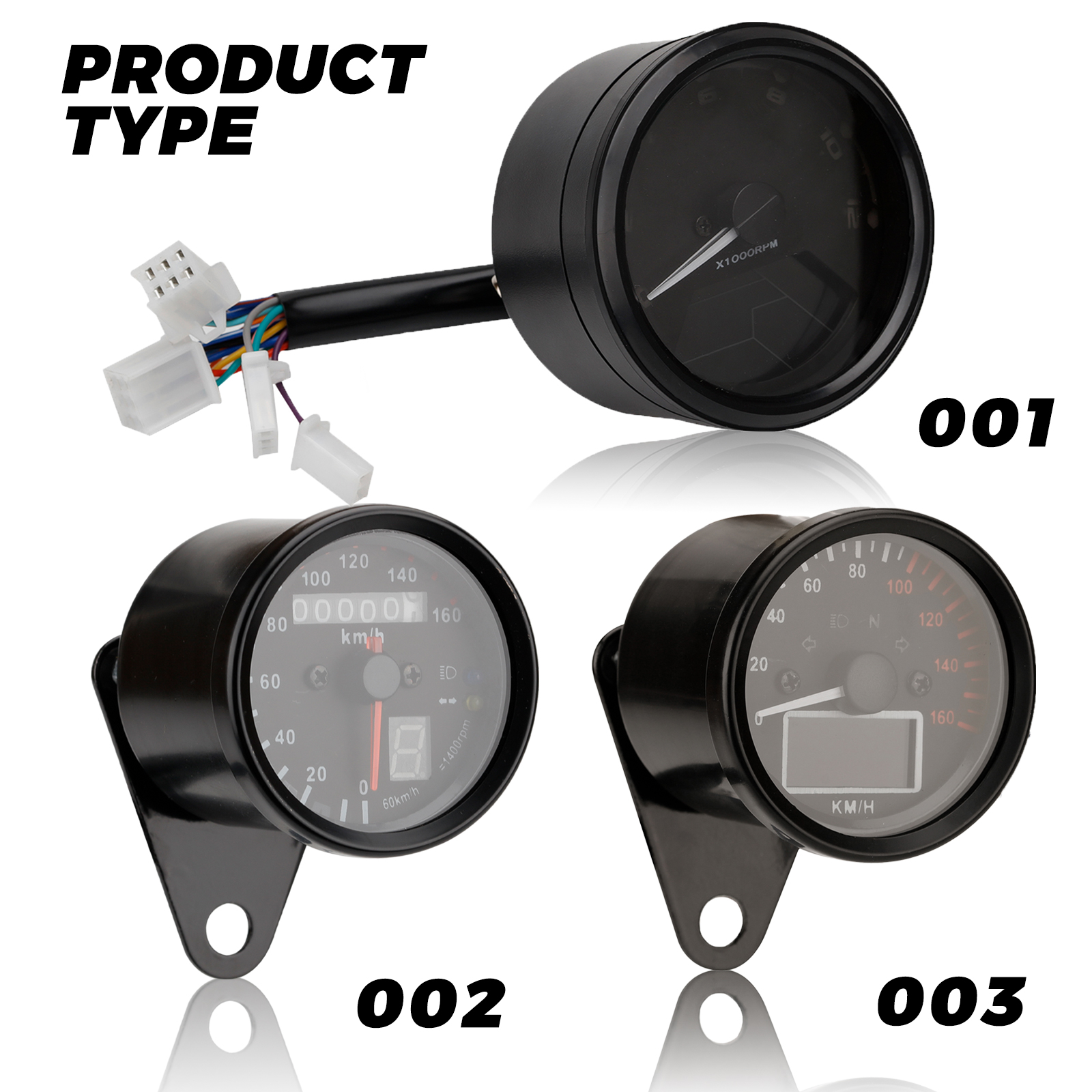 Speedometer Gauge Odometer Motorcycle Universal 12V Digital LED Screen ...