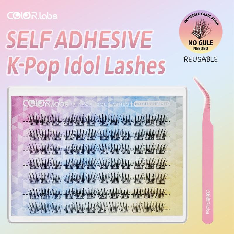 COLOR.Labs Self Adhesive Eyelashes 84pcs K-Pop Style Eyelash Extensions ...