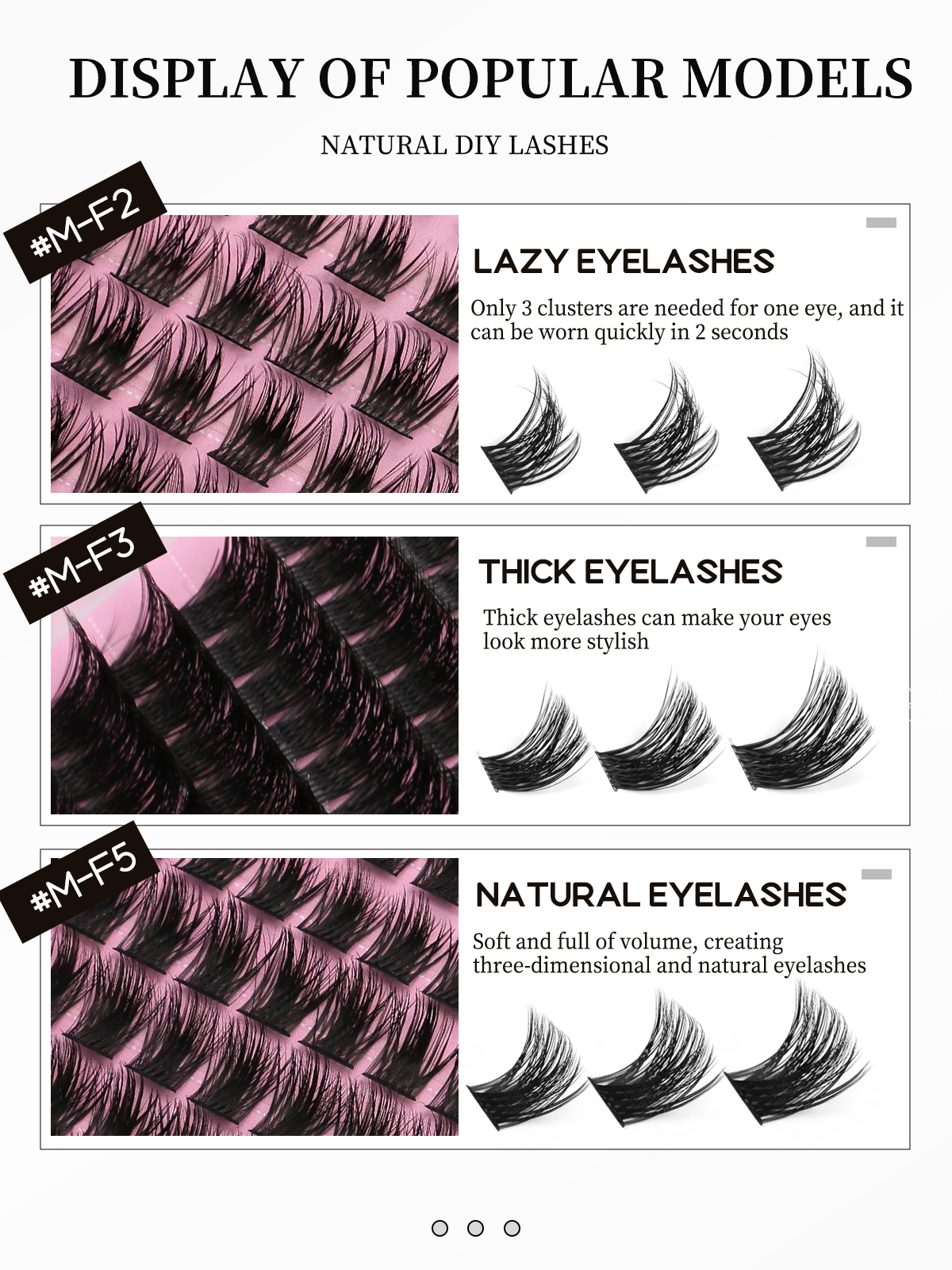 GROINNEYA Lash Clusters Kit Clusters Kit Volume Effect Easy Curl DIY ...