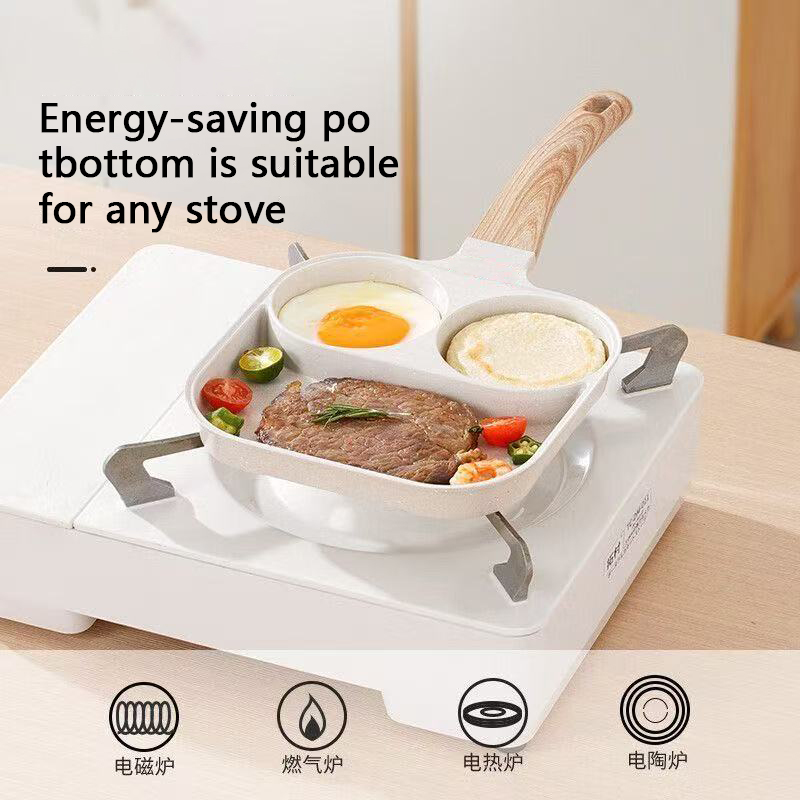COOKER KING Medical Stone Frying Pan Breakfast Pan Egg Burger Pan ...