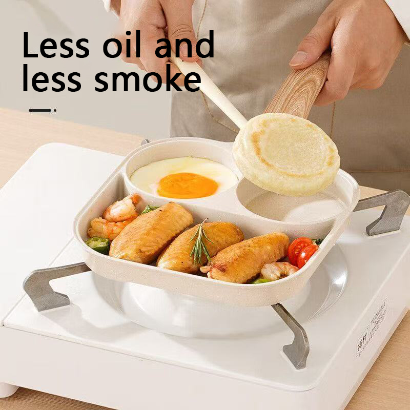 COOKER KING Medical Stone Frying Pan Breakfast Pan Egg Burger Pan ...