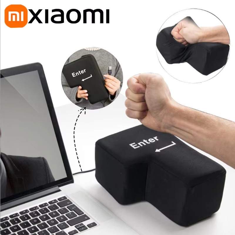 [Local Stock]2Pcs Big USB Enter Key Anti Stress Button Decompression ...