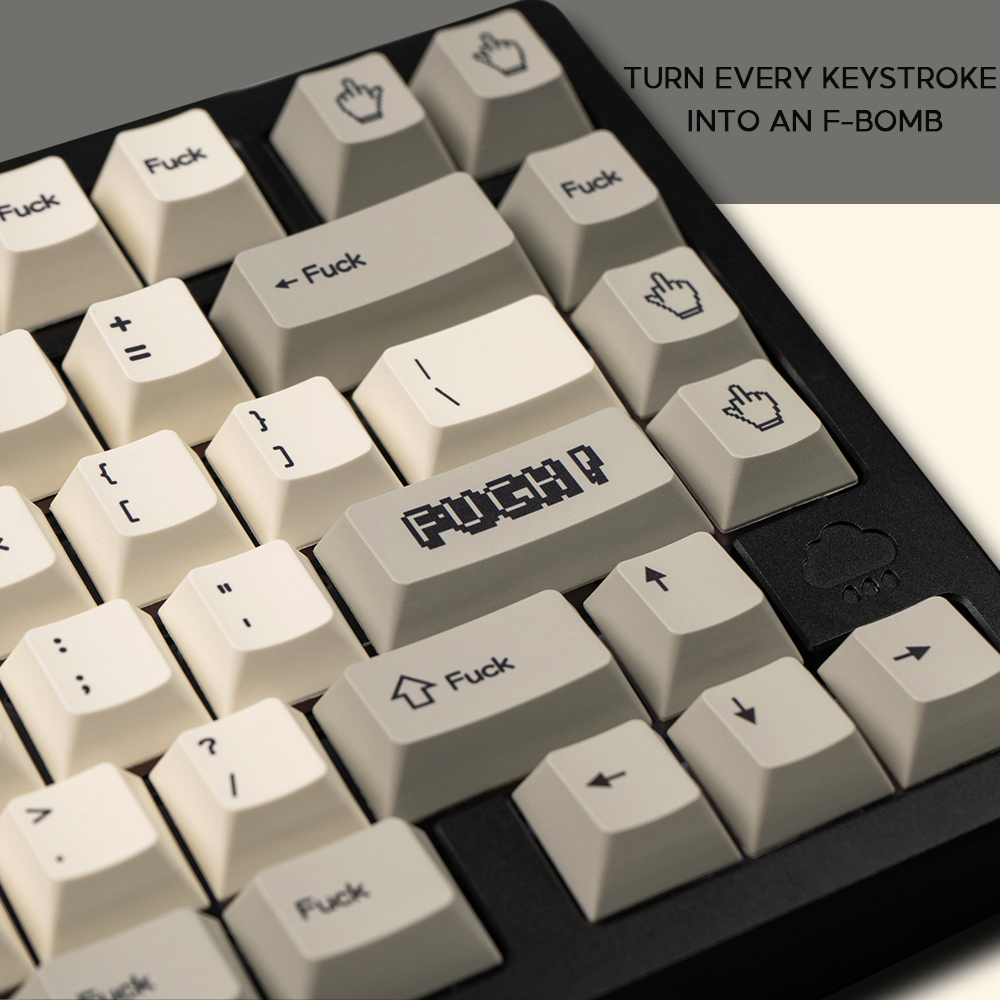 F-ck Keycaps 144Keys/Set Legitimate Rebellion in the Office PBT Cherry ...