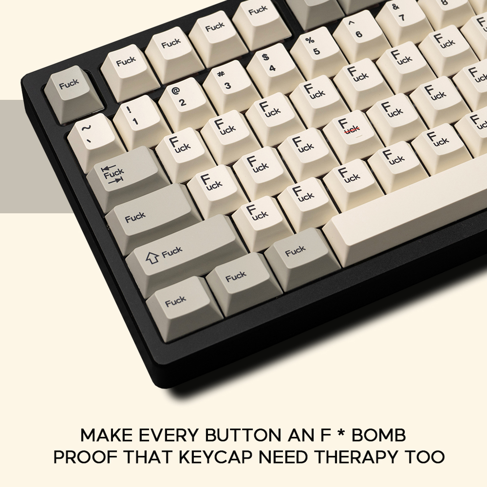 F-ck Keycaps 144Keys/Set Legitimate Rebellion in the Office PBT Cherry ...