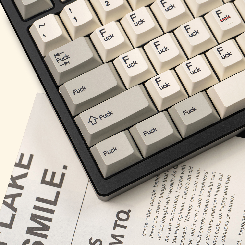 F-ck Keycaps 144Keys/Set Legitimate Rebellion in the Office PBT Cherry ...