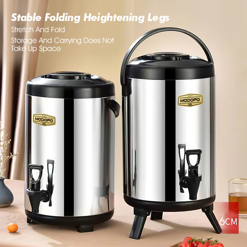 Tea Barrel Milk Tea Bucket MODOFO Insulation With Faucet Barrel Water ...