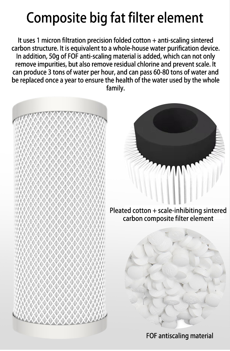Whole house descaling filter Anti-scale corrosion Hard water Three ...