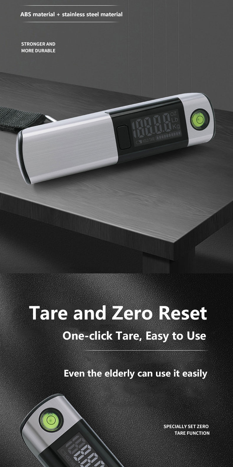 Gryno Luggage Scale 50kg/110lb Weight LED Digital With Tapeline And ...