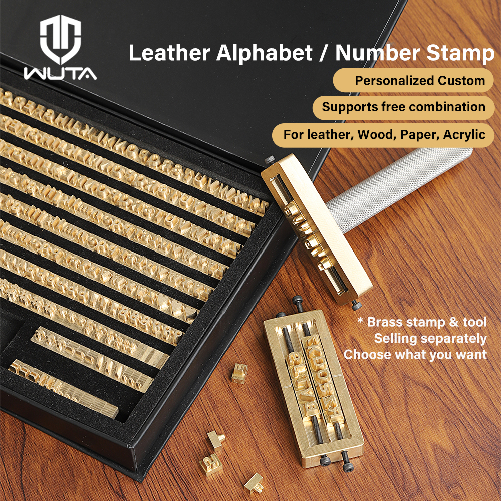 WUTA Brass Letters Number Symbols Stamp Set for Leather Alphabet ...