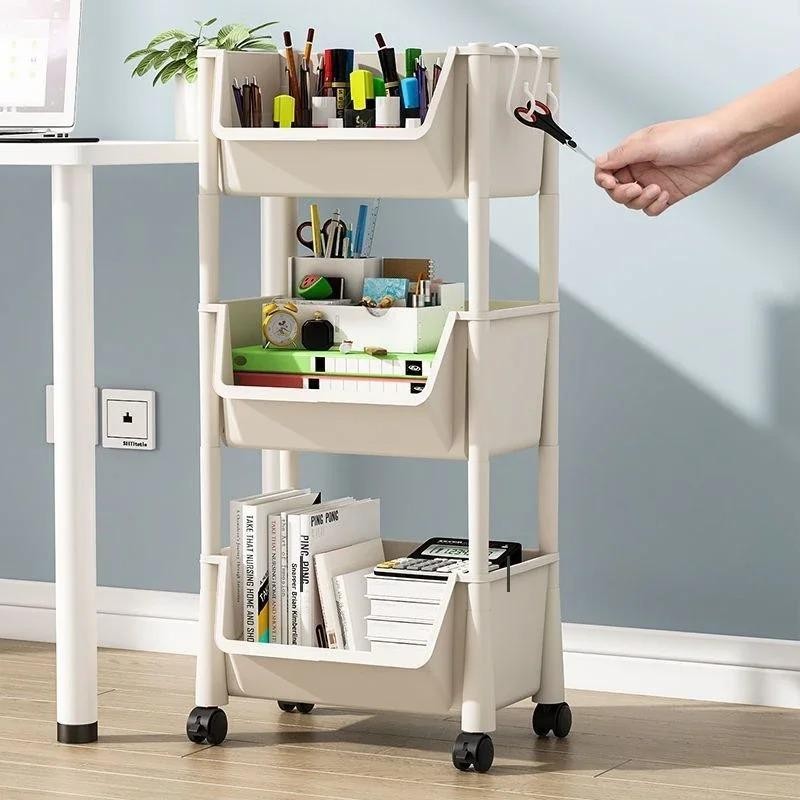 Trolley Cart Organizer 3/4/5 Tier Storage Organizer Moving Rack Trolley ...