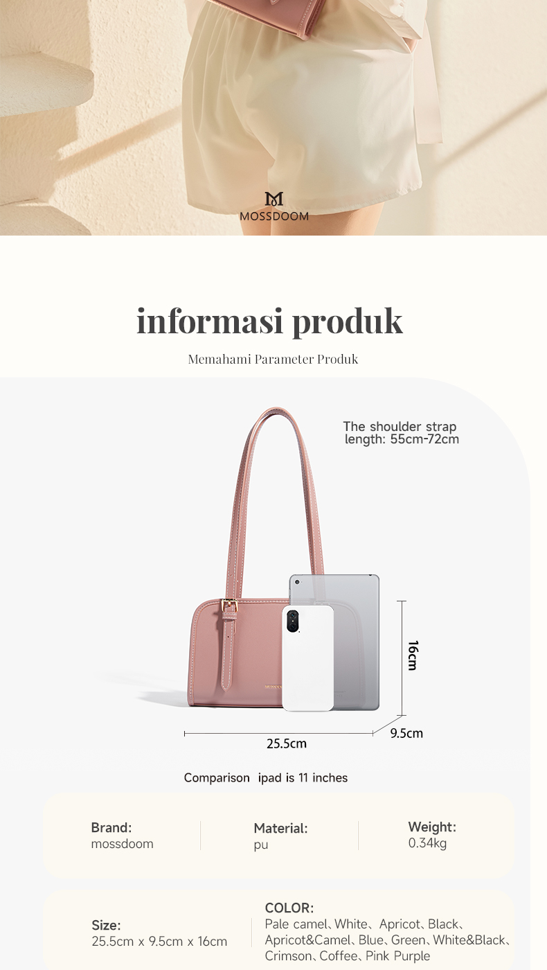MOSSDOOM Women's Bag Renee Bag Compact Simple Shoulder Bag for Women ...