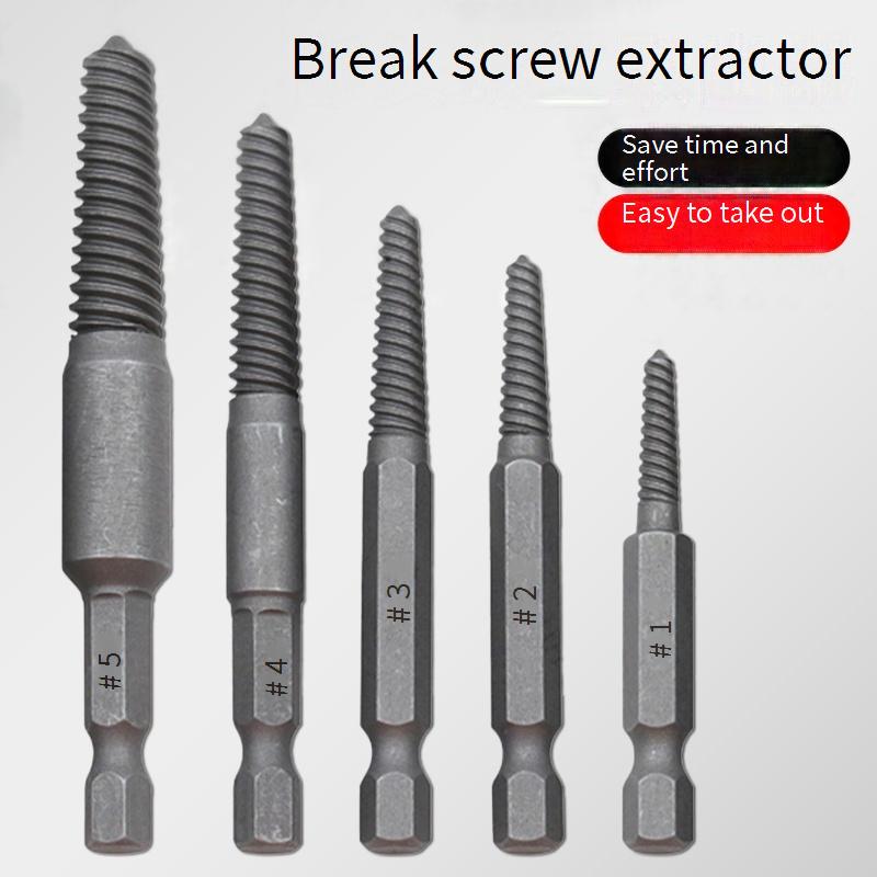 Broken Bolt Extractor Set - Hexagonal Screw Remover and Center Drill ...