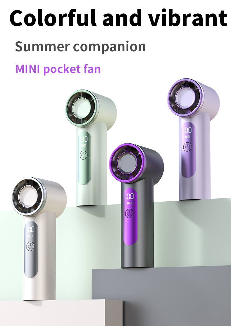 Smallest Fan 4000mAh Portable Mini Handheld Turbo Fan, High-Speed Motor ...