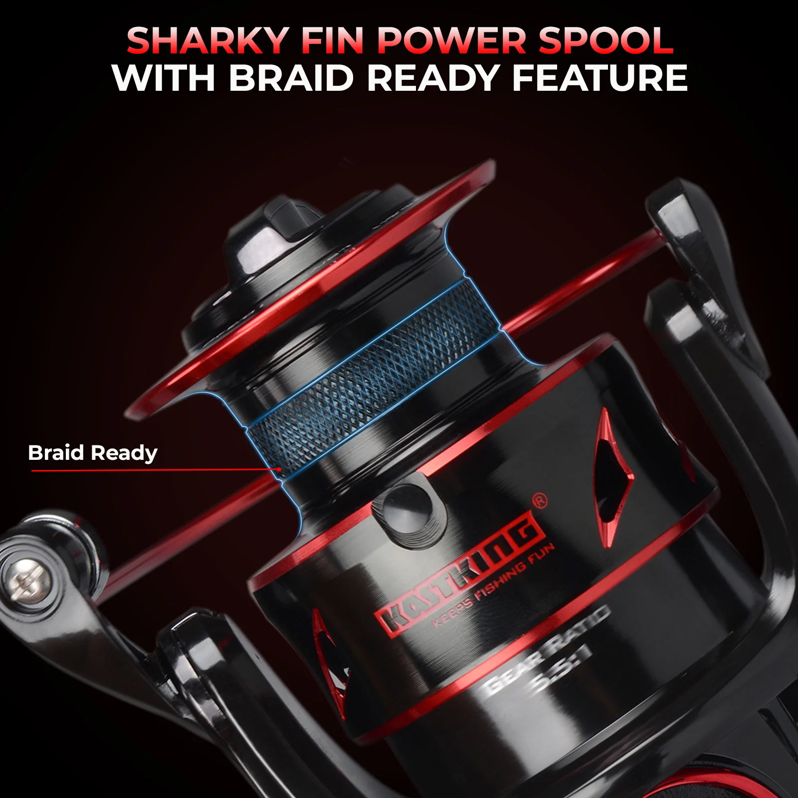 Yoshikawa Saltwater Spinning Baitfeeder Reel – 10+1 Stainless BB, Dual Drag, Aluminum Spool (CY3000-6000)