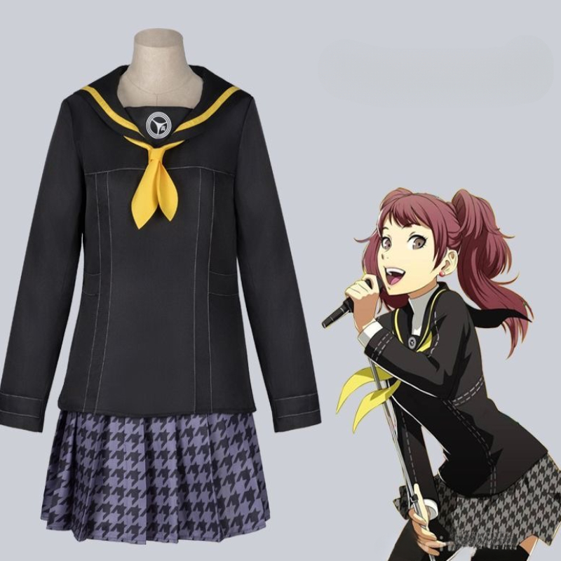 Halloween Persona 4 Rise Kujikawa Rise Cosplay Costume Uniform JK Set ...