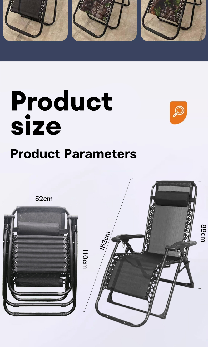 RANDOM COLOR Foldable Chair Zero Gravity Reclining/Folding with ...