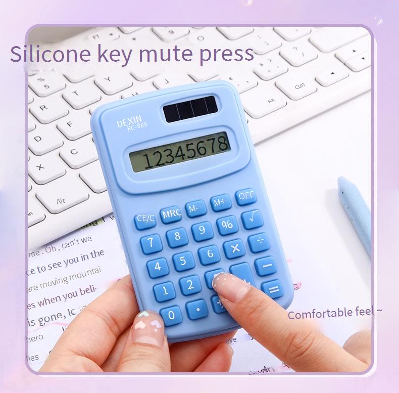 MiniCalc Cute Cartoon Calculator – 8-Digit Colorful Office & School ...