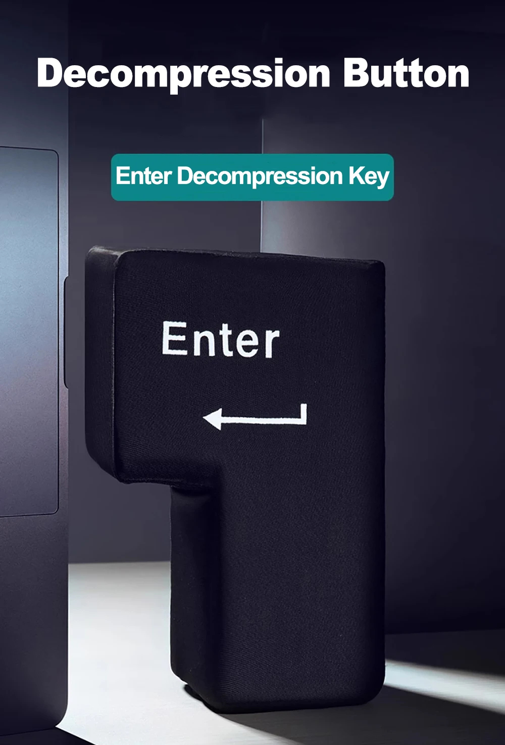 (Local Seller) USB Big Enter Key Button Stress Relief Pillow For Home ...
