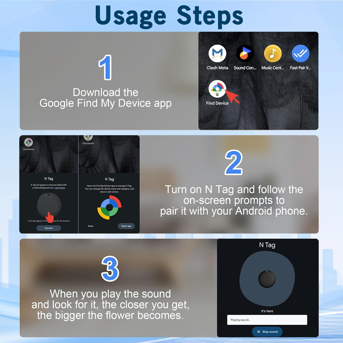 Android Smart Tracker Tag - Google Find My Device, Real Time Tracking ...