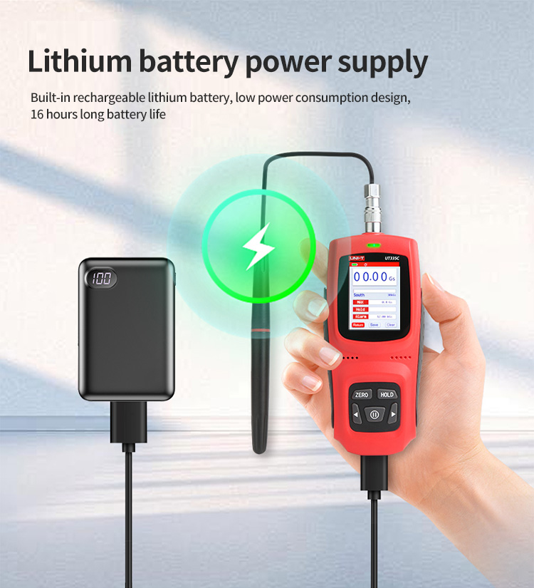 UNI-T Gauss Meter UT335A UT335B UT335C 0-30kGs/0-3000mT Magnetic Field ...