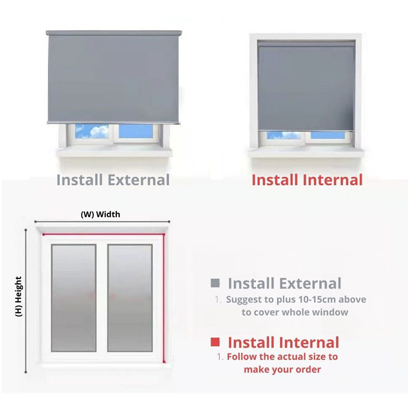 180/170/160/150*140/130*200CM Large size 100% Blackout Window Roller ...