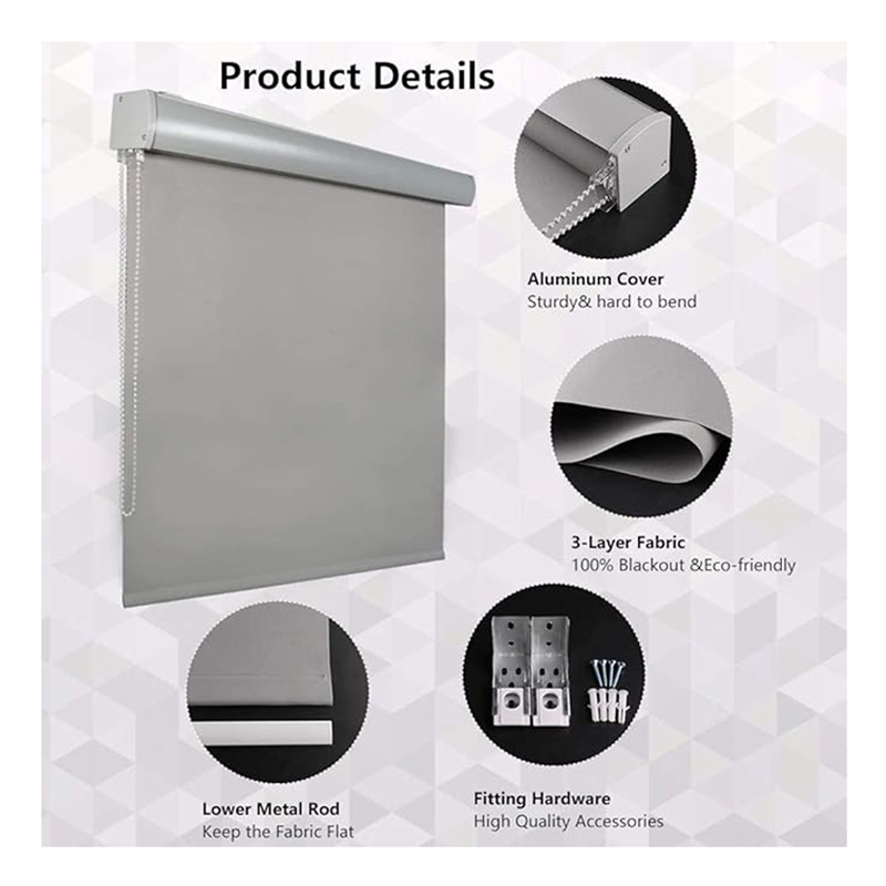 180/170/160/150*140/130*200CM Large size 100% Blackout Window Roller ...