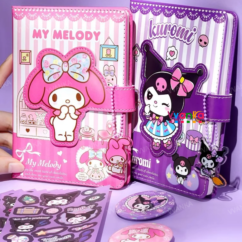 Kuromi Stationery Set Adorable Large Gift Box Pack Full Set Notebook ...