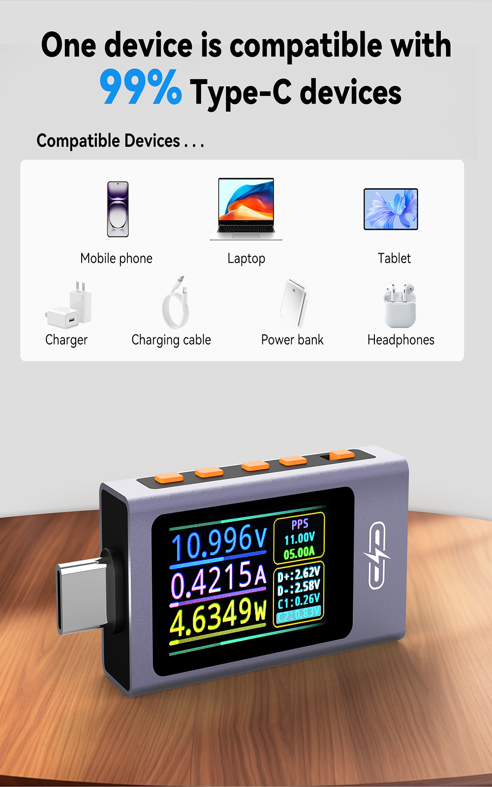 Multimetro digitale, tester di tensione della batteria, tester di