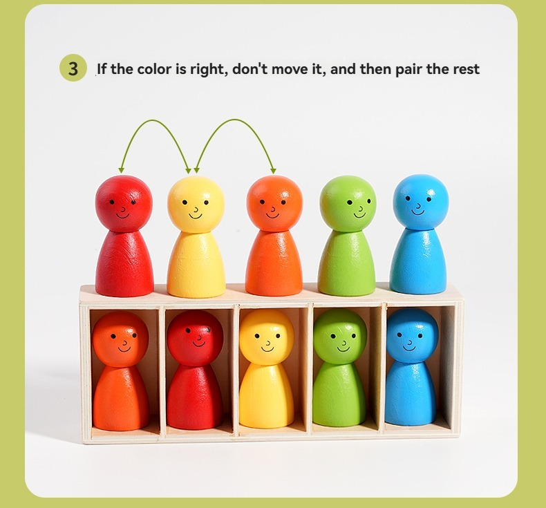Learning Color Toys Montessori Color Classification Game Wooden ...
