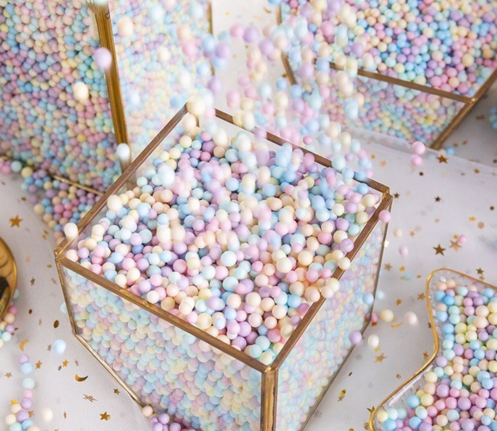 50g Colorful Mini Foam Balls for DIY Crafts, Valentine's Day Gift Box ...