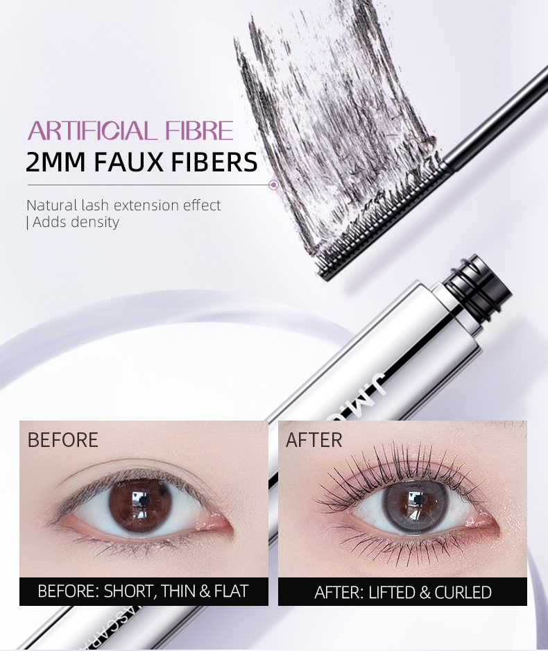 【All-day Wear】JMCY Stay Curl Mascara Slim Brush for Clump Long-Lasting ...