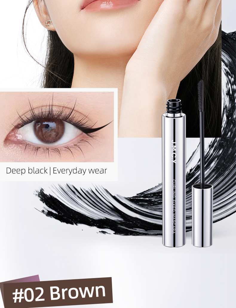 【All-day Wear】JMCY Stay Curl Mascara Slim Brush for Clump Long-Lasting ...