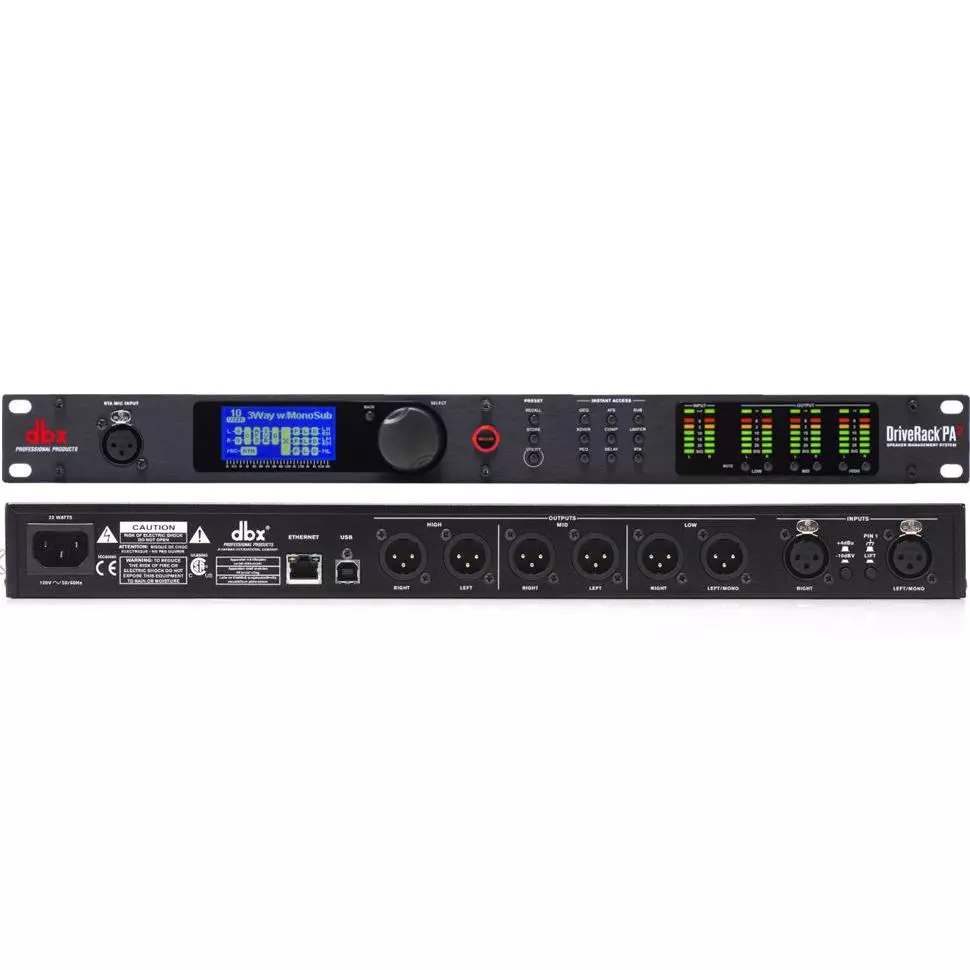 DBX DriveRack PA2 Dual Input, Six Output Complete Speaker Management ...