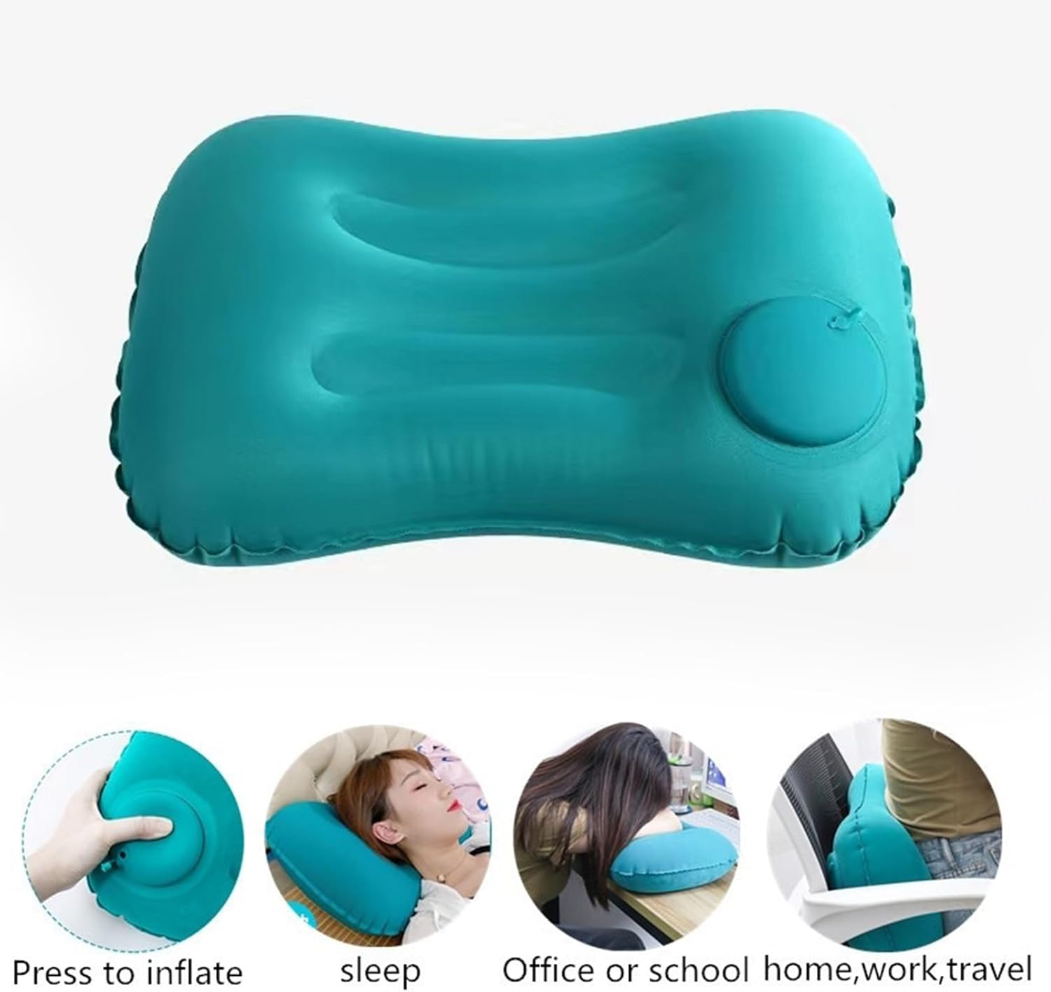 Travel Press Type Portable Inflatable Pillow Travel Air Pillow ...